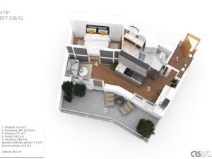 Prodej bytu 1+1, Praha - Veleslavín, Veleslavínská, 46 m2