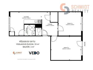 Pronájem bytu 2+1, Břeclav, Slovácká, 58 m2