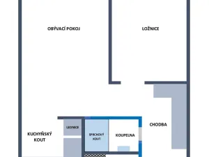 Pronájem bytu 2+kk, Praha - Stodůlky, U jezera, 42 m2