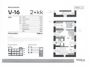 Pronájem bytu 2+kk, Praha - Vršovice, Bartoškova, 74 m2