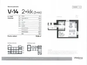 Pronájem bytu 2+kk, Praha - Vršovice, Bartoškova, 79 m2