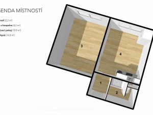 Prodej bytu 1+1, Podbořany, Sídliště Míru, 34 m2