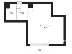 Pronájem bytu 1+kk, Brno - Horní Heršpice, Řepova, 48 m2