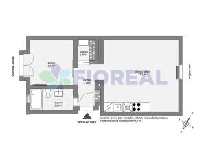 Pronájem bytu 2+kk, Praha - Kobylisy, Ke Stírce, 50 m2