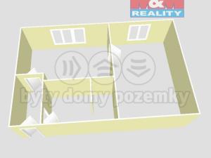 Pronájem bytu 1+1, Klášterec nad Ohří, Příčná, 35 m2