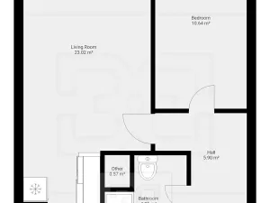 Pronájem bytu 2+kk, Praha - Bohnice, Poznaňská, 45 m2