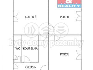 Pronájem bytu 2+1, Chomutov, Fügnerova, 59 m2