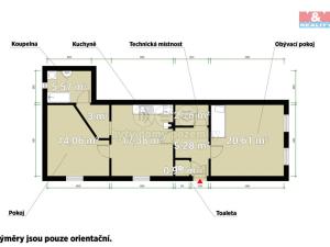 Prodej rodinného domu, Kladruby, Zadní, 70 m2