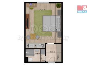 Prodej bytu 1+kk, Hostivice, Za Mlýnem, 29 m2