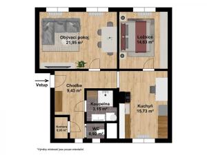 Prodej bytu 2+1, Přerov, 60 m2