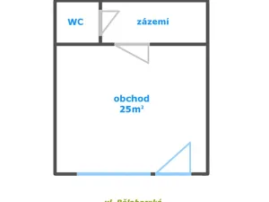 Pronájem obchodního prostoru, Praha - Břevnov, 33 m2