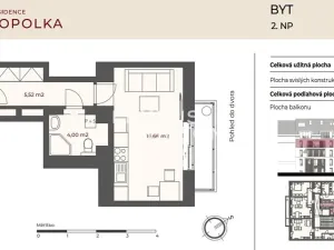 Pronájem bytu 1+kk, Praha - Nusle, Na Topolce, 27 m2