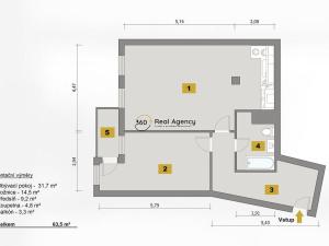 Prodej bytu 2+kk, Praha - Žižkov, Kališnická, 67 m2