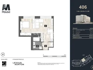 Prodej bytu 1+kk, Praha - Vršovice, Murmanská, 36 m2