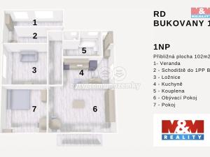 Prodej rodinného domu, Bukovany, 200 m2