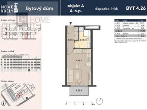 Prodej bytu 1+kk, Praha - Kbely, 26 m2