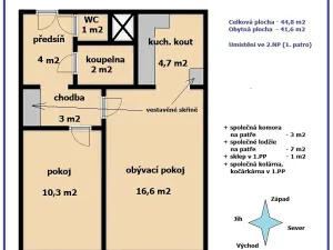 Prodej bytu 2+kk, Praha - Michle, Ohradní, 42 m2