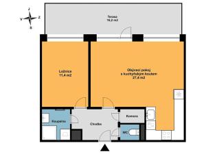 Pronájem bytu 2+kk, Popůvky, Rosická, 51 m2