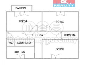 Prodej bytu 3+1, Nový Jičín, Dlouhá, 72 m2