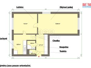 Pronájem bytu 2+1, Cheb, Osvobození, 54 m2