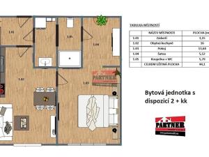 Pronájem bytu 2+kk, Bechyně, U Nádraží, 44 m2
