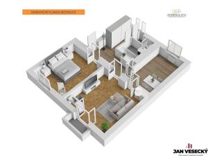 Pronájem bytu 2+1, Praha - Čakovice, Svratecká, 55 m2
