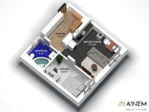 Pronájem bytu 2+kk, Plzeň, Francouzská třída, 39 m2