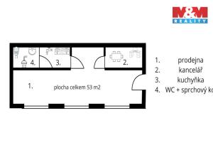 Pronájem obchodního prostoru, Otrokovice - Kvítkovice, tř. Osvobození, 53 m2