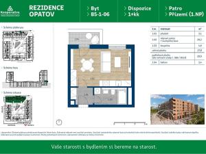 Pronájem bytu 1+kk, Praha - Chodov, Líbalova, 29 m2