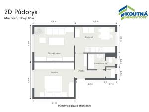 Prodej bytu 2+1, Nový Jičín, Máchova, 59 m2