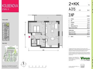 Prodej bytu 2+kk, Praha, Kolbenova, 63 m2
