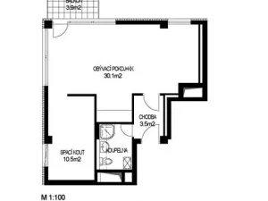 Pronájem bytu 2+kk, Praha - Hlubočepy, Voskovcova, 48 m2