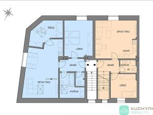 Pronájem bytu 2+kk, Dubí, Lidická, 51 m2