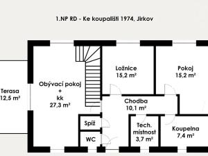 Prodej rodinného domu, Jirkov, Ke Koupališti, 157 m2