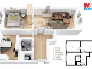 Prodej bytu 2+1, Strakonice - Strakonice I, Sv. Čecha, 56 m2