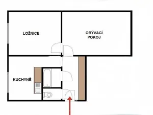 Pronájem bytu 2+1, Praha - Malešice, Ovčárská, 55 m2