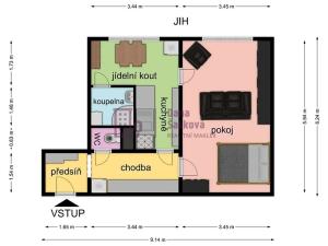 Pronájem bytu 1+1, Jindřichův Hradec, sídliště Vajgar, 42 m2