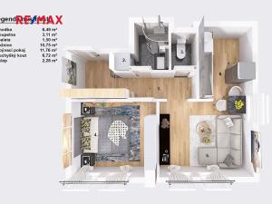 Prodej bytu 2+kk, Pelhřimov, Pražská, 40 m2