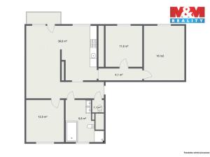 Prodej bytu 4+1, Bukovany, 70 m2