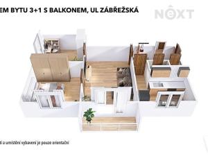 Pronájem bytu 3+1, Šumperk, Zábřežská, 59 m2