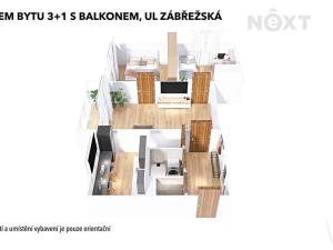 Pronájem bytu 3+1, Šumperk, Zábřežská, 59 m2