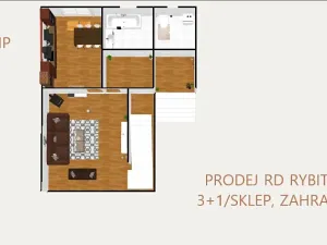 Prodej rodinného domu, Rybitví, Bezručova, 100 m2