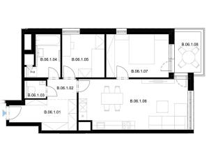 Prodej bytu 3+kk, Pardubice, Jozefa Gabčíka, 67 m2