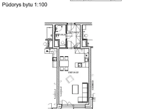 Pronájem bytu 1+kk, Pardubice, Pod Vinicí, 40 m2