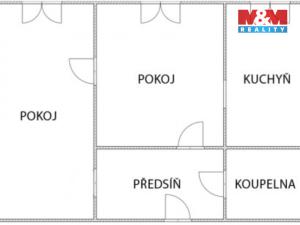 Prodej bytu 2+1, Nový Jičín, Bezručova, 45 m2