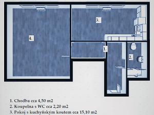 Pronájem bytu 2+kk, Brno - Staré Brno, Nové sady, 48 m2
