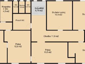 Prodej rodinného domu, Želízy, 640 m2