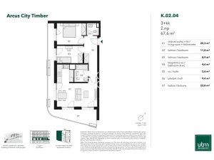 Prodej bytu 3+kk, Praha - Stodůlky, Nekonečného, 69 m2