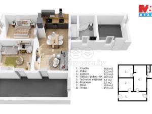 Pronájem rodinného domu, Žiželice, Rožumberkova, 70 m2