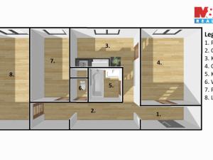 Prodej bytu 3+1, Písek - Pražské Předměstí, Na Pěníku, 65 m2